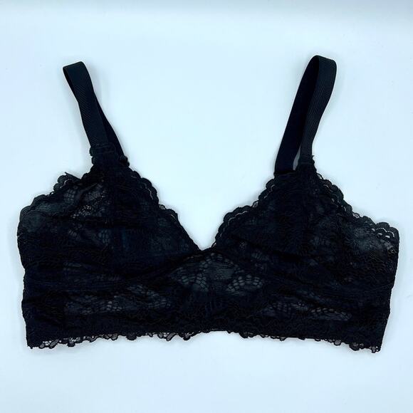 Intimately Free Free People | Whimsygoth Black Lacy Bralette Bra Cuttout Back S - Picture 4 of 6